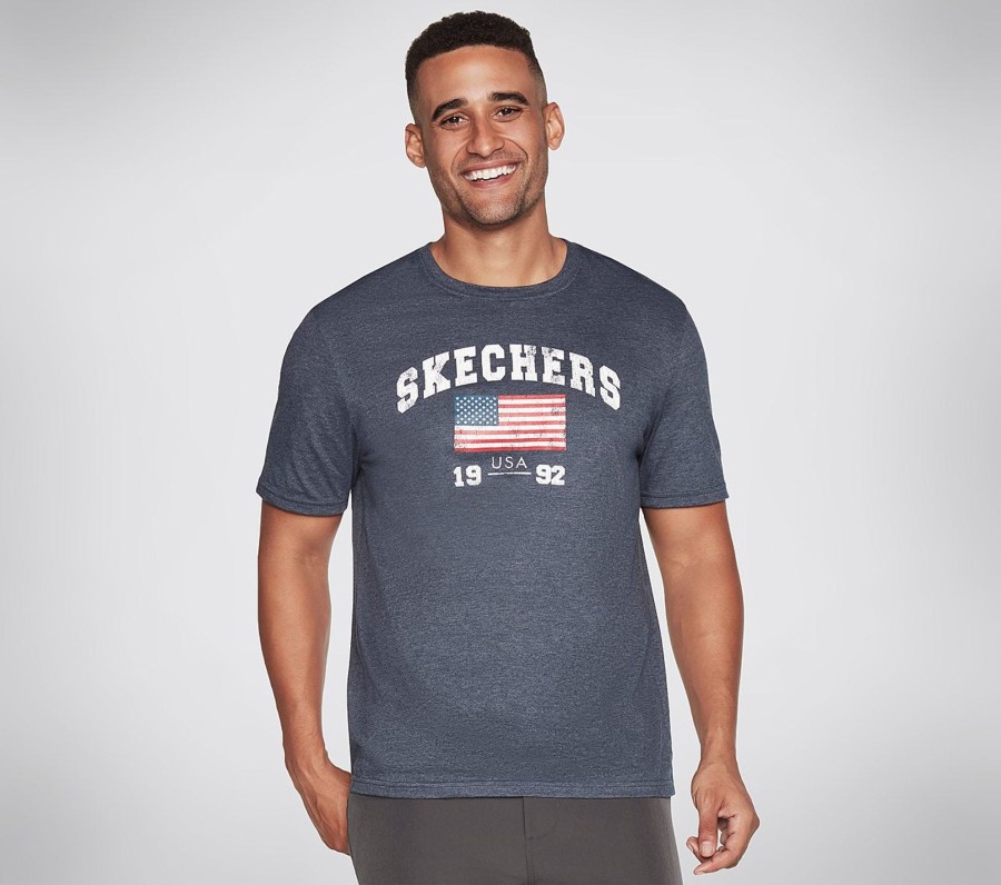 Miehet SKECHERS Vaatteet | Flag Heritage T-Shirt