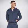 Miehet SKECHERS Vaatteet | Skechers Apparel Goknit Pique Full Zip Hoodie