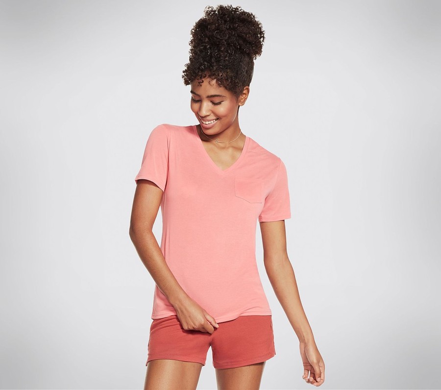 Naiset SKECHERS Vaatteet | Tranquil Pocket T-Paita